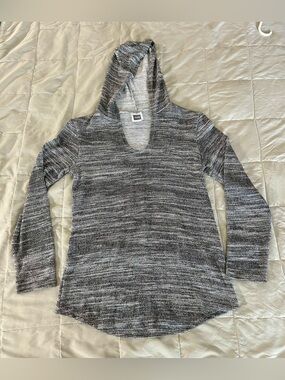 Nom Maternity Marled Gray Knit Hooded Pullover, Women’s Medium